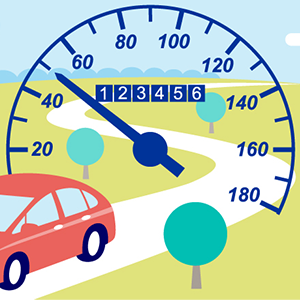 車の走行距離の調べ方のアイコン