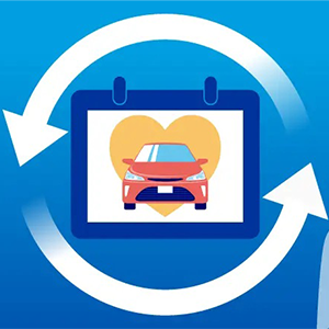 自動車保険の更新（継続）のアイコン