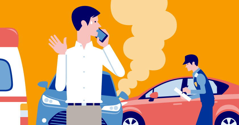 車の交通事故が起きたときの対応。事故にあったらどうする？