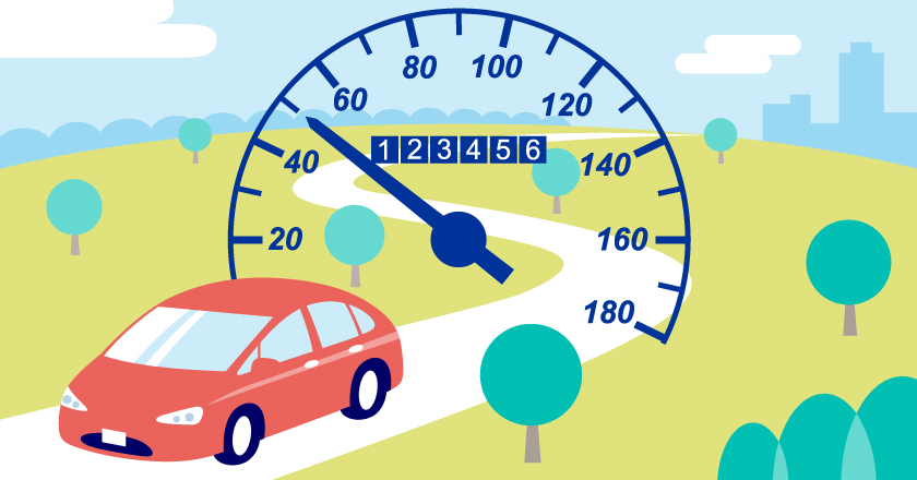 車の走行距離の調べ方。オドメーターの見方