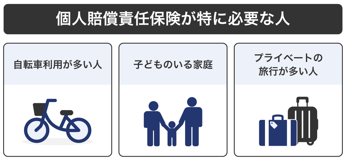 個人賠償責任保険が特に必要な人