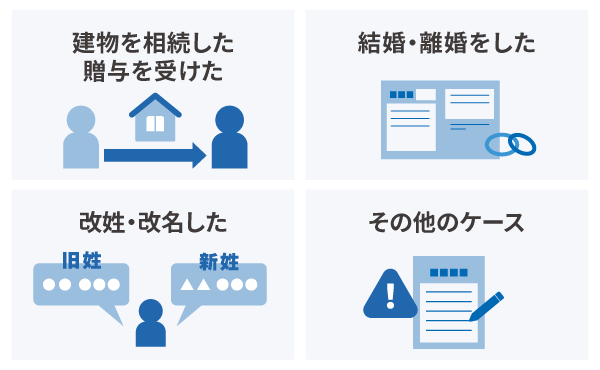 火災保険で名義変更が必要なとき