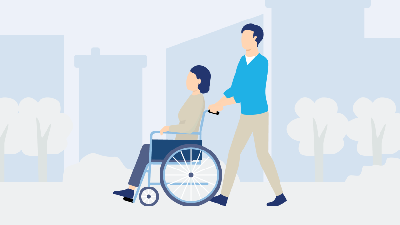 介護をするイラスト